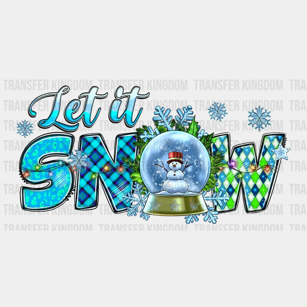 Let It Snow Xmas Christmas Design - Dtf Heat Transfer