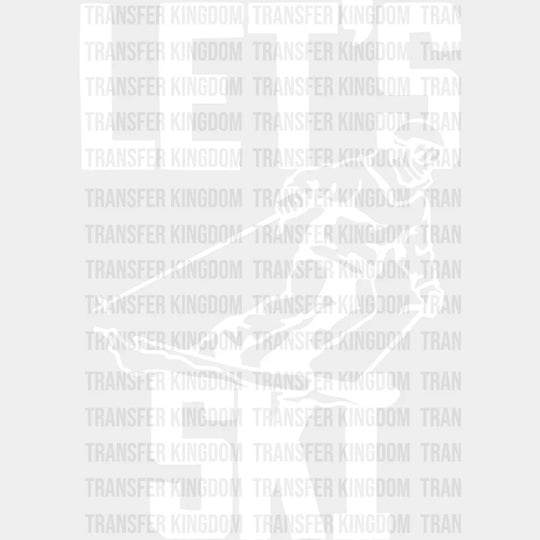 Let’s Ski - Skiing Dtf Heat Transfer Unisex S & M (10’’) / Light Color Design (See Imaging)