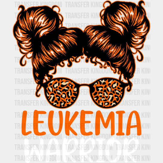 Leukemia Warrior Girl Design - Dtf Heat Transfer Unisex S & M (10’’) / Light Color See Imaging