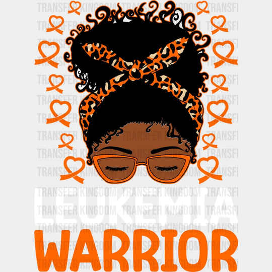 Leukemia Warrior Orange Design - Dtf Heat Transfer Unisex S & M (10’’) / Light Color See Imaging