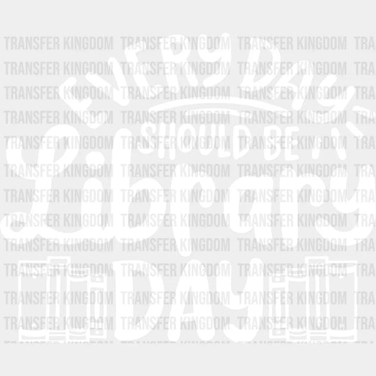 Library Day - Reading Dtf Heat Transfer Unisex S & M (10’’) / Light Color Design See Imaging
