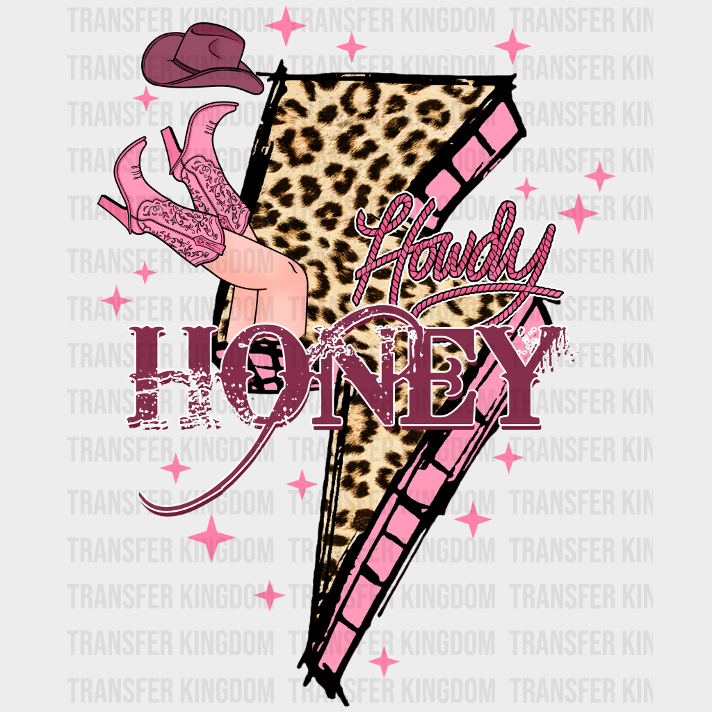LIGHTNING HOWDY HONEY - DTF heat transfer - transfer-kingdom