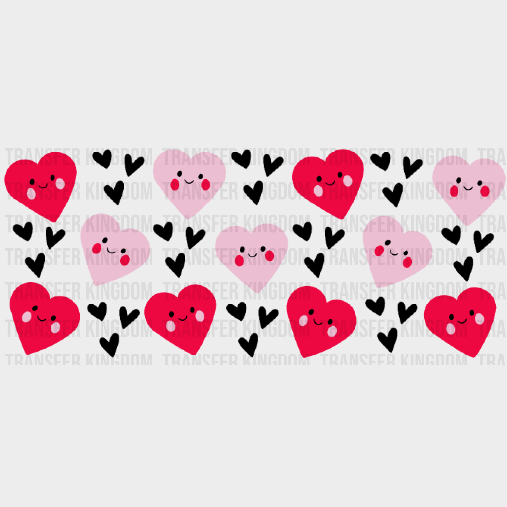 Little Hearts Uv Dtf Transfer Cup Wrap Sticker