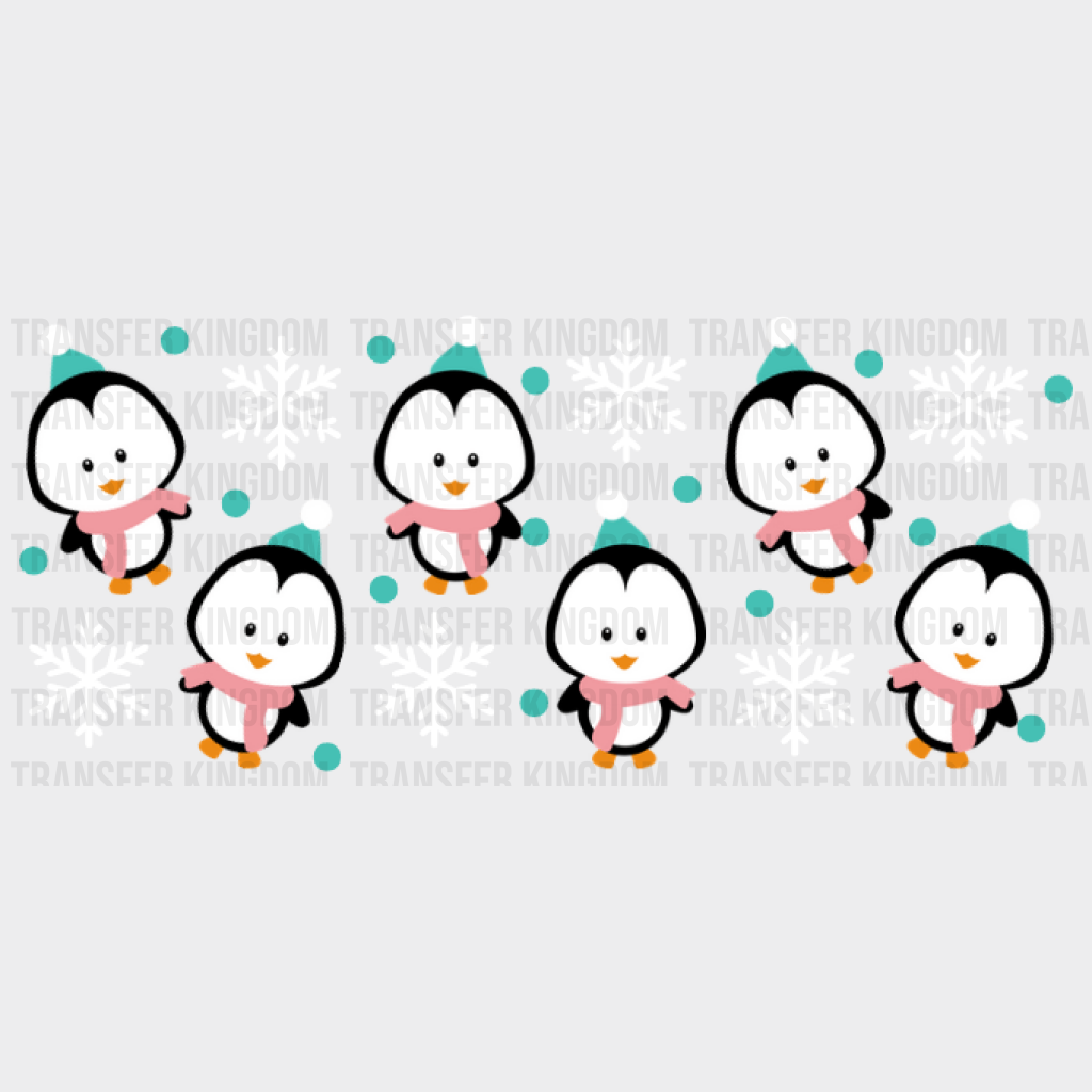 Little Penguins Uv Dtf Transfer Cup Wrap Sticker