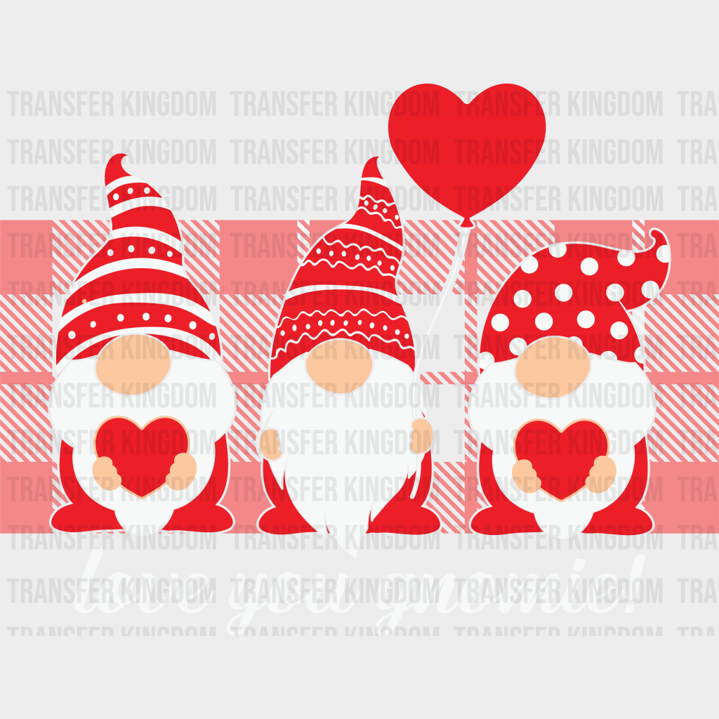 Love You Gnomie - Dtf Heat Transfer