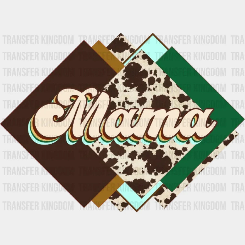 Mama Cow Pattern Dtf Transfer