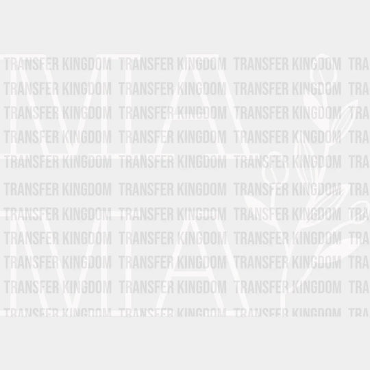 Mama Floral - Cool Mom Mothers Day Funny Design Dtf Heat Transfer Unisex S & M (10’) / Light