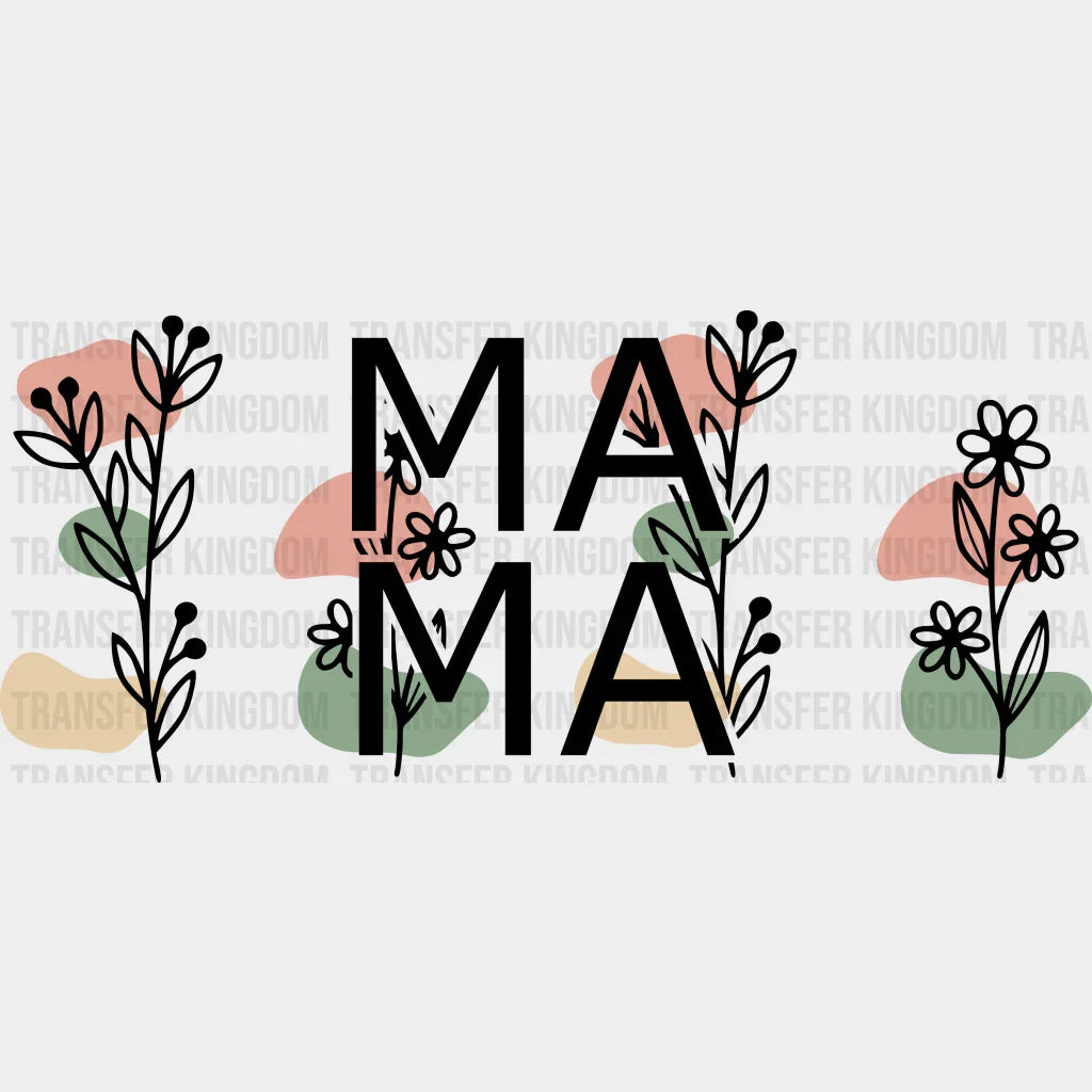 Mama Floral Mother’s Day Uv Dtf Transfer Cup Wrap Sticker