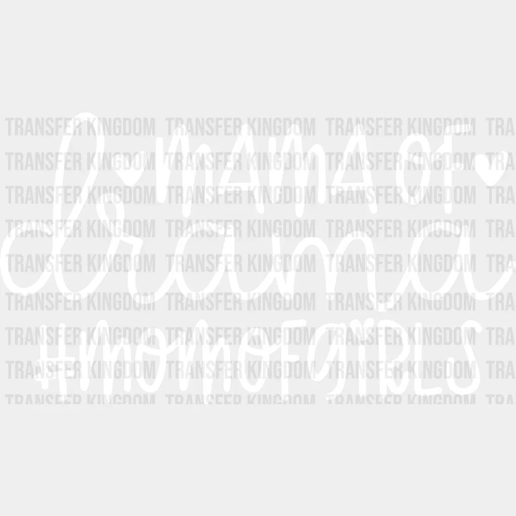 Mama Of Drama Mom Girls - Mothers Day Funny Design Dtf Heat Transfer Unisex S & M (10’) / Light