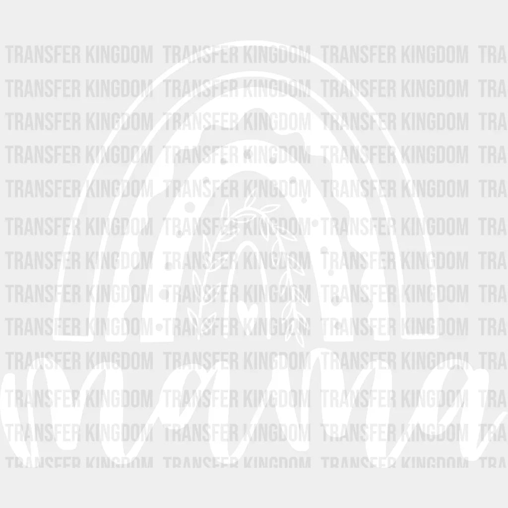 Mama Rainbow - Mothers Day Design Dtf Heat Transfer Unisex S & M (10’) / Light Color See Imaging