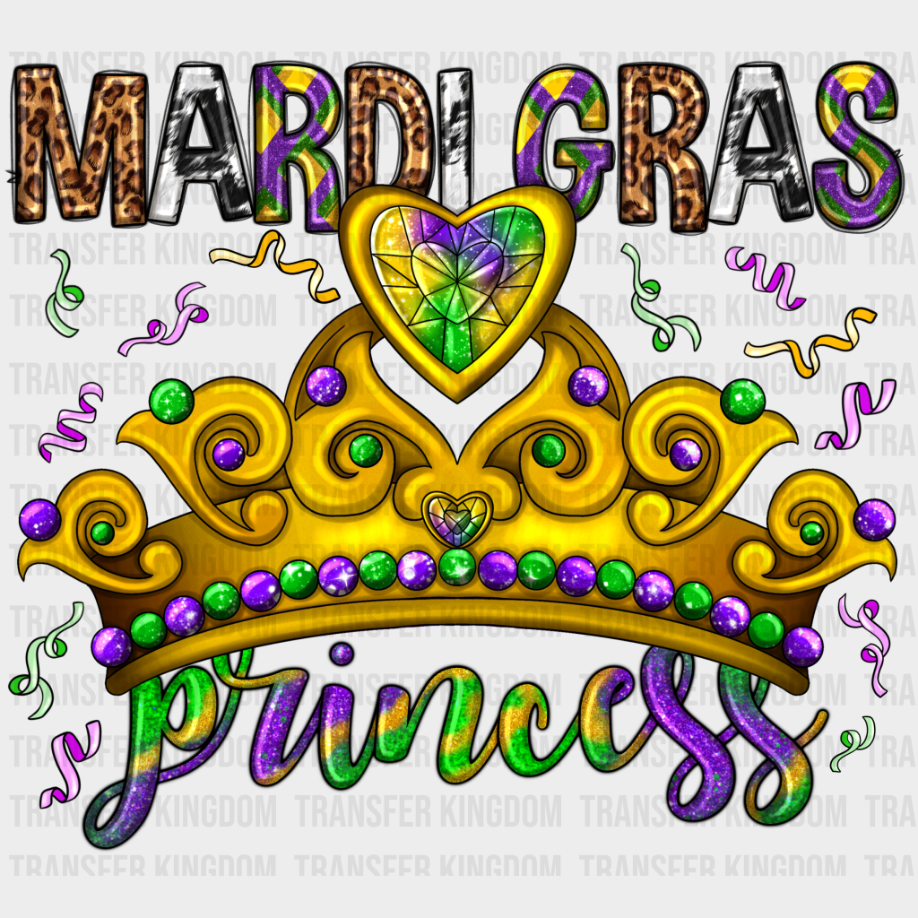 Mardi Gras Princess - Dtf Heat Transfer