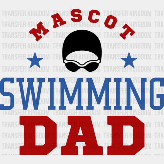 Mascot Swimming Dad Red And Blue - Swimming DTF Transfer