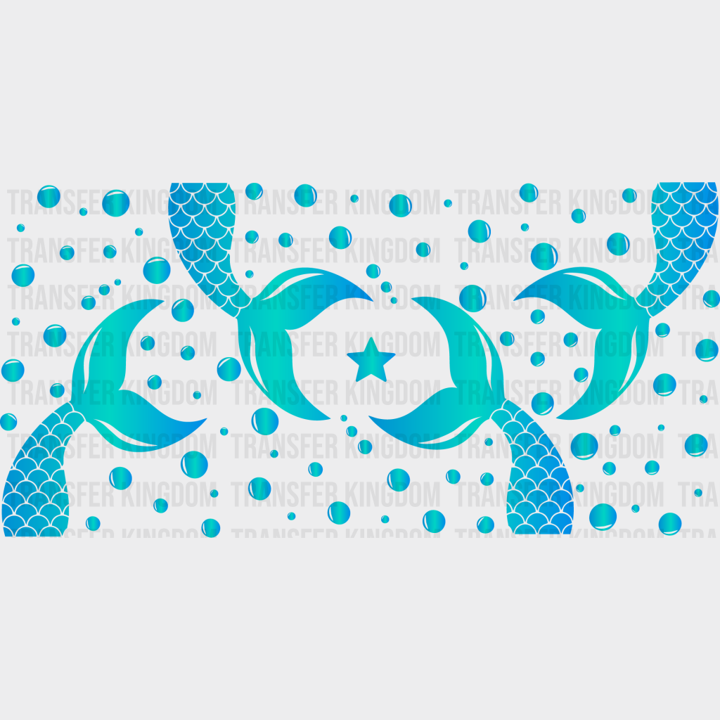 Mermaid Uv Dtf Transfer Cup Wrap Sticker