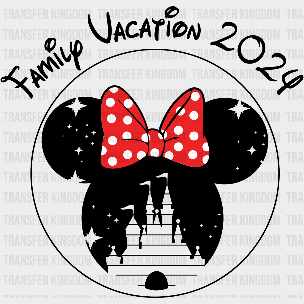Minnie Disneyland 2024 Disney Family Vacation Design - Disney DTF Transfer - Transfer Kingdom