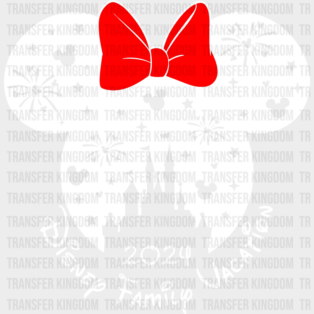 Minnie Disneyland 2024 Disney Family Vacation Design - Disney DTF Transfer - Transfer Kingdom