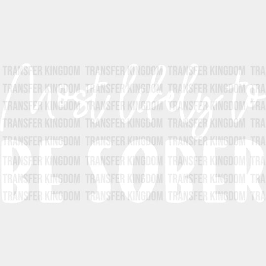 Most Likely To Be Sober - Wedding Crew Iron On Dtf Transfer Unisex S & M (10’’) / Light Color