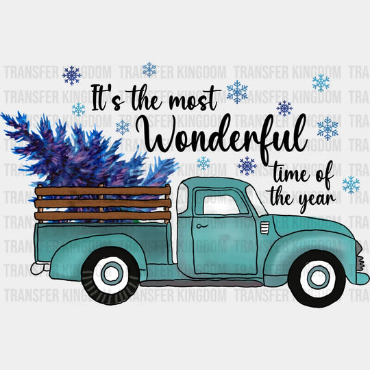 Most Wonderful Time - Winter Dtf Transfer Unisex S & M (10’’) / Dark Color Design See Imaging