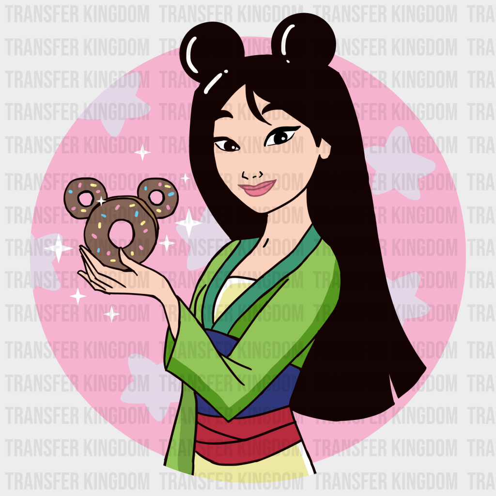 Mulan Disney Snacks Mickey Ears Design - Dtf Heat Transfer Unisex S & M ( 10 )