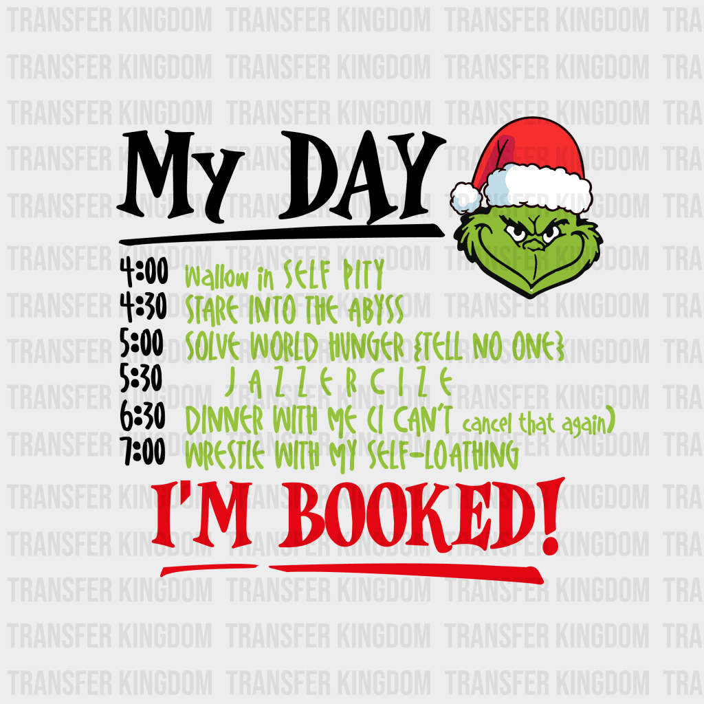 Merry Christmas Grinch Truck DTF Transfer