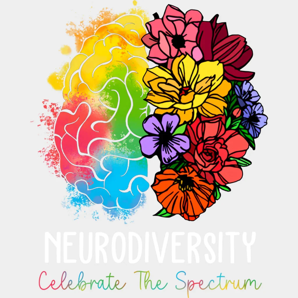 Neurodiversity Celebrate The Spectrum - Autism Awareness DTF Transfer Adult Unisex - S & M (10’’) / Light Color Design