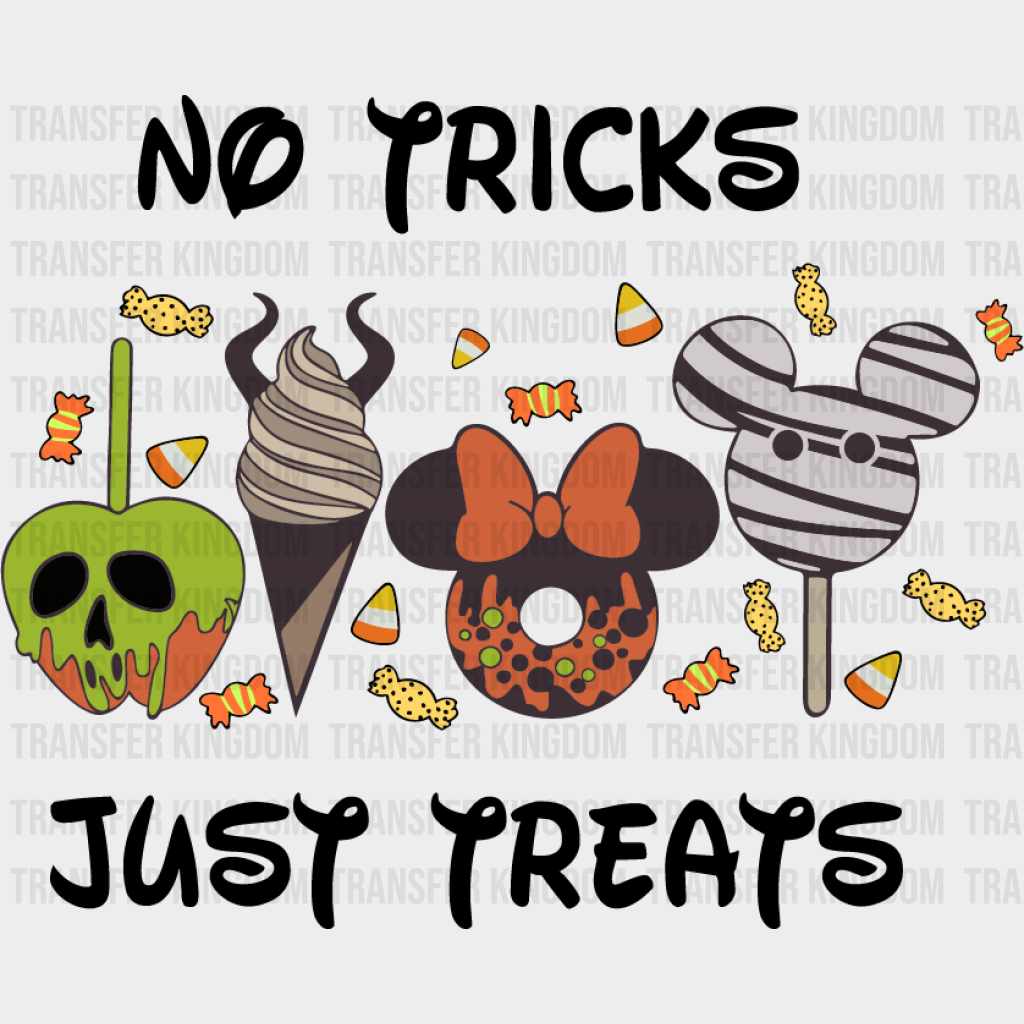 No Tricks Just Treats Disney Snacks Design - Dtf Heat Transfer Unisex S & M ( 10 )