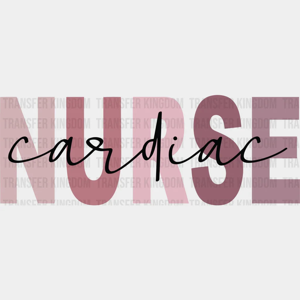Nurse Cardiac - Cardiactic Dtf Heat Transfer Unisex S & M (10’’) / Dark Color Design See Imaging