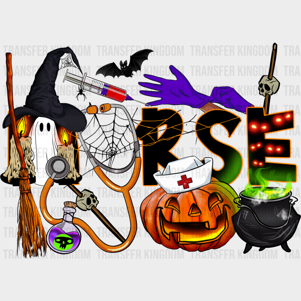 Nurse Halloween Design - Dtf Heat Transfer