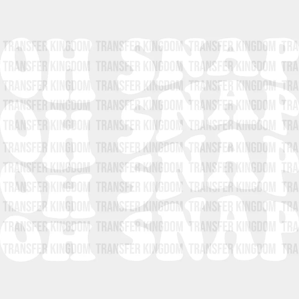 Oh Snap Design - Photography Iron On Dtf Transfer Unisex S & M (10’’) / Light Color See Imaging