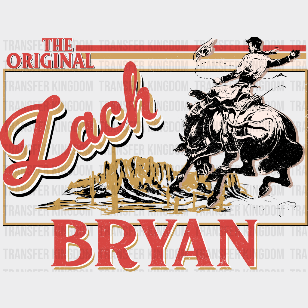 Original Zach Bryan Design - Dtf Heat Transfer