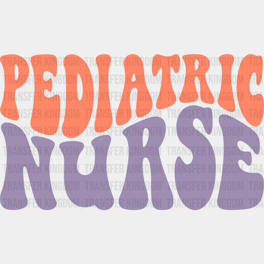Pediatric Nurse Design - Heat Transfer Unisex S & M (10’’) / Orange-Pruple Color See Imaging