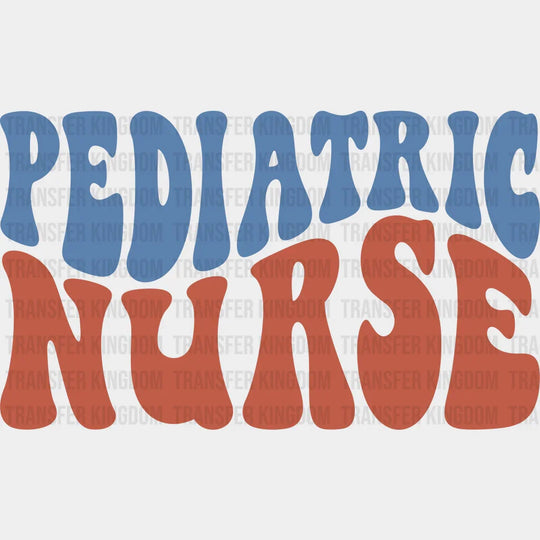 Pediatric Nurse Design - Heat Transfer Unisex S & M (10’’) / Red-Blue Color See Imaging