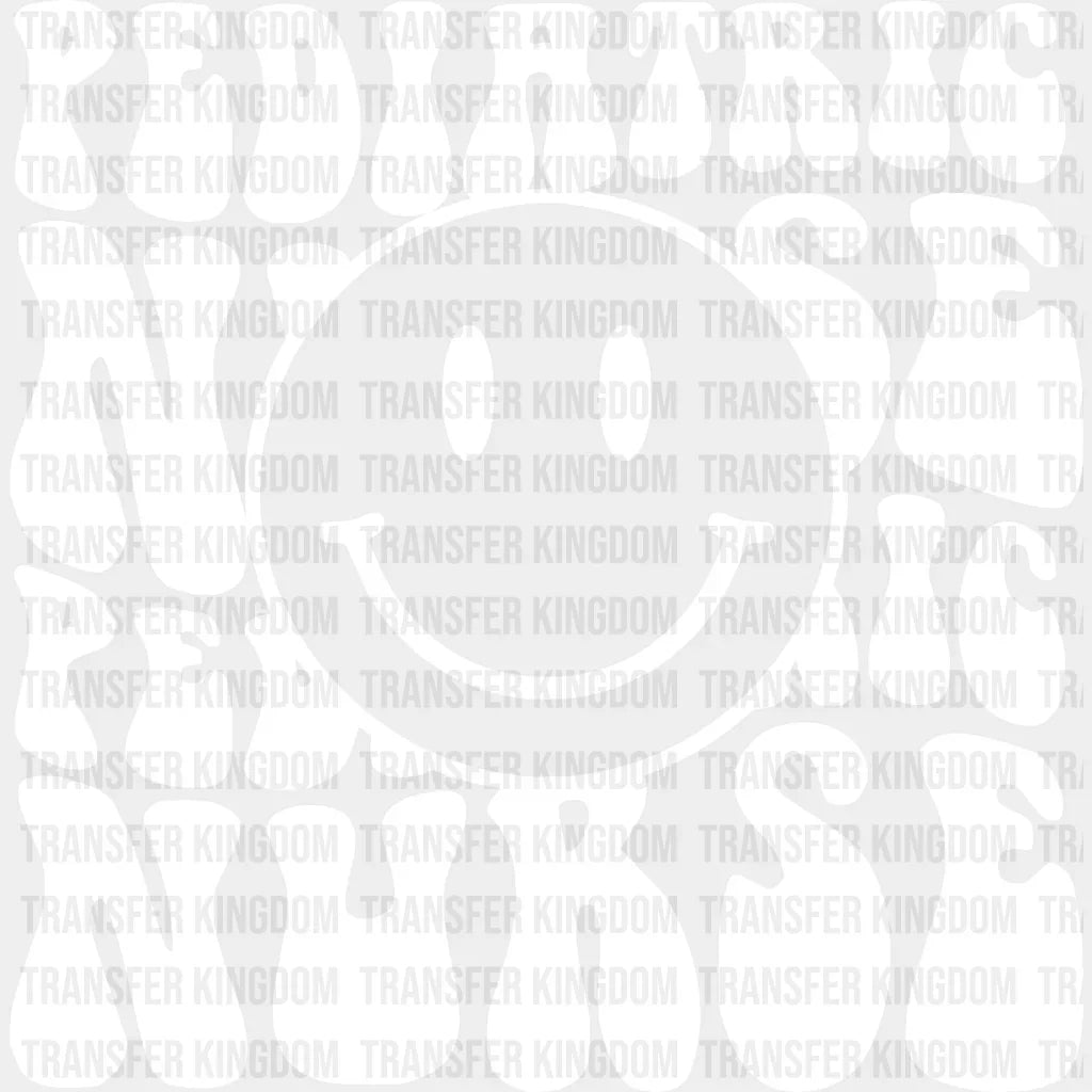 Pediatric Nurse Smiley Design - Dtf Transfers Unisex S & M (10’’) / Light Color See Imaging