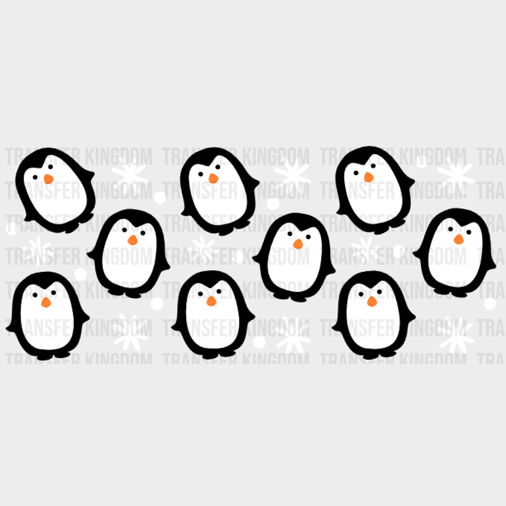 Penguins Uv Dtf Transfer Cup Wrap Sticker