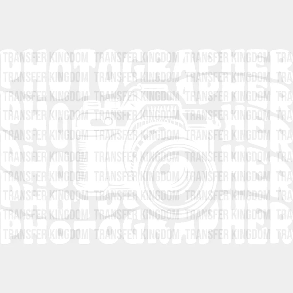 Photographer Camera Design - Photography Iron On Dtf Transfer Unisex S & M (10’’) / Light Color