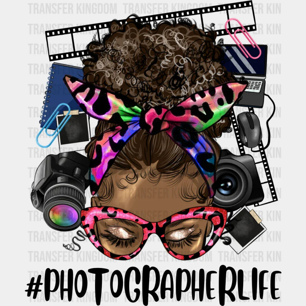 Photography Girl Design - Dtf Heat Transfer Unisex S & M (10’’) / Dark Color See Imaging