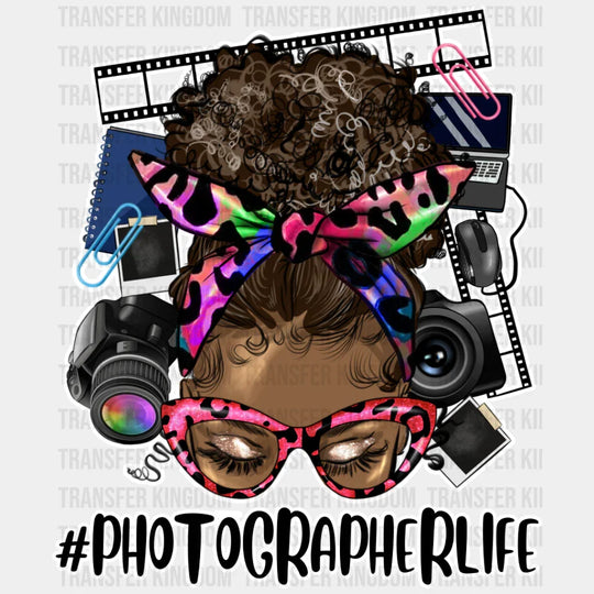 Photography Girl Design - Dtf Heat Transfer Unisex S & M (10’’) / Light Color See Imaging