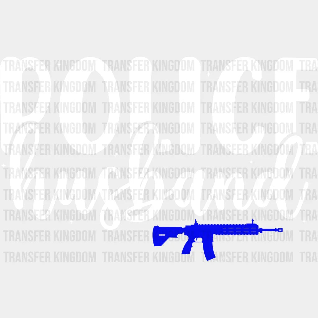 Police Husband - Dtf Heat Transfer Unisex S & M (10’’) / Light Color Design See Imaging