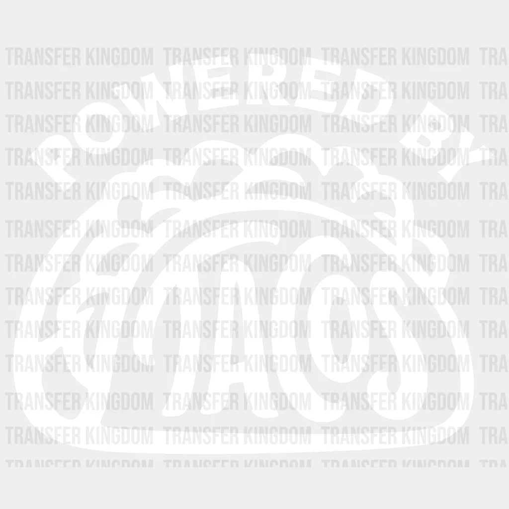 Powered By Tacos - Funny Food Mexican Lover Design Dtf Heat Transfer Unisex S & M ( 10 ) / Light