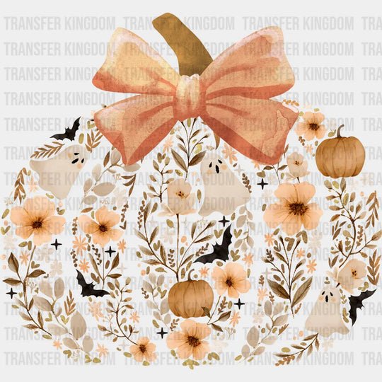 Pumpkin Flowers Halloween DTF Transfer