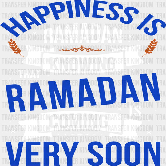Ramadan Coming Very Soon - Muslim Dtf Transfer Unisex S & M (10’’) / Light Color Design See Imaging