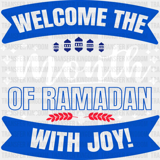 Ramadan With Joy - Muslim Dtf Transfer Unisex S & M (10’’) / Light Color Design See Imaging