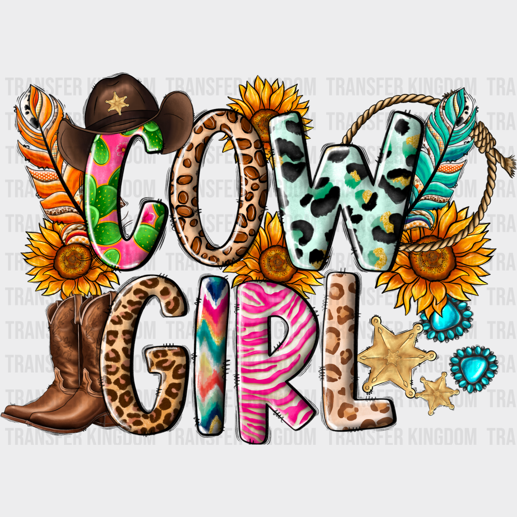 Retro Cowgirl Design - Dtf Transfers