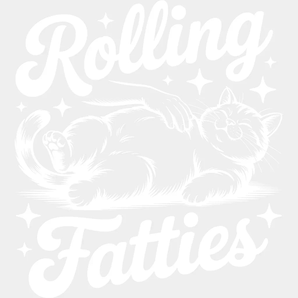 Rolling Fatties - Cats DTF Transfer Adult Unisex - S & M (10’’) / Light Color Design (See Imaging)