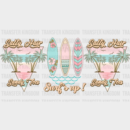 Salty Hair Sandy Toes - Summer Cup Wrap UV Sticker Permanent UV DTF Decal UVDTF