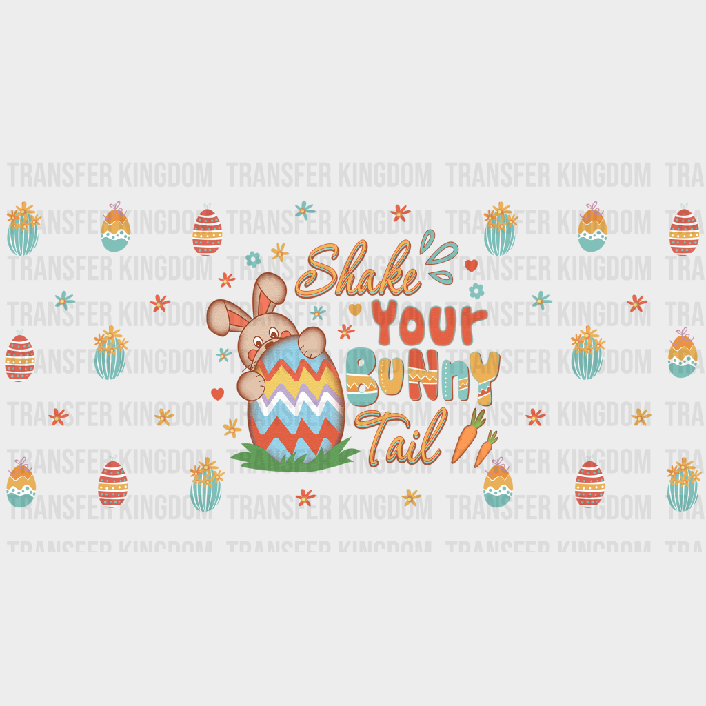 Shake Your Bunny Tail Easter UV DTF Transfer Cup Wrap UV DTF Sticker - Transfer Kingdom