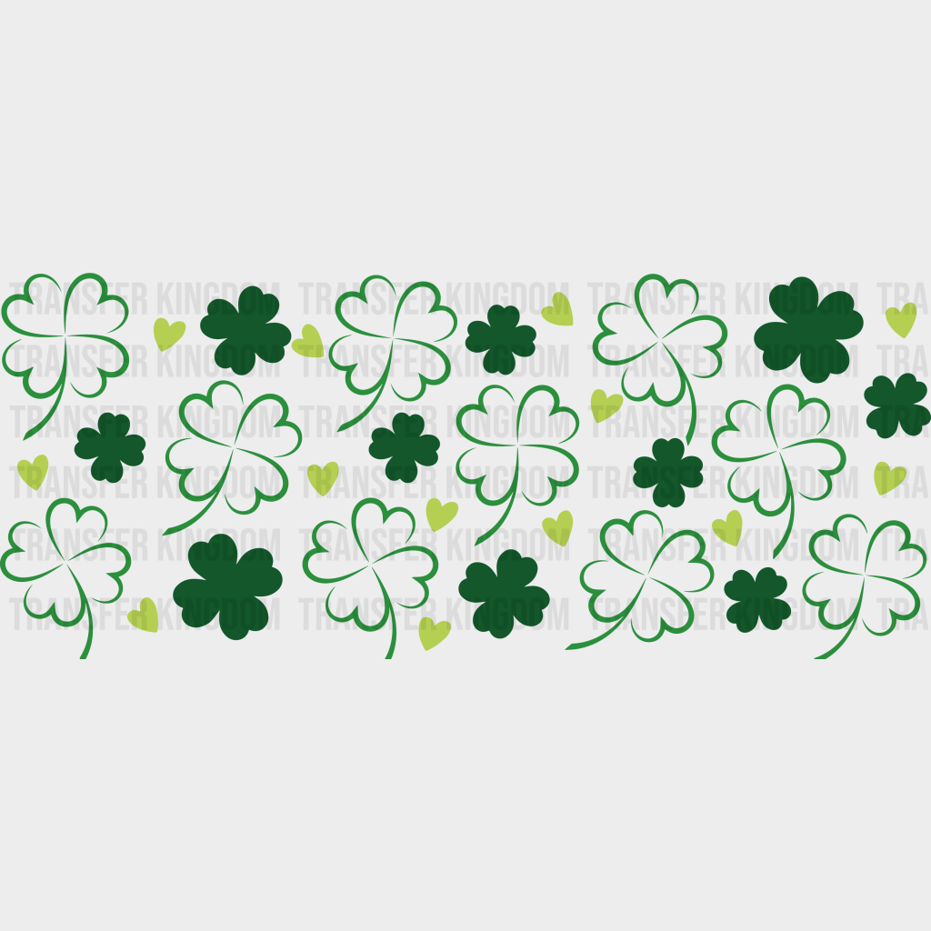 Shamrocks Uv Dtf Transfer Cup Wrap Sticker