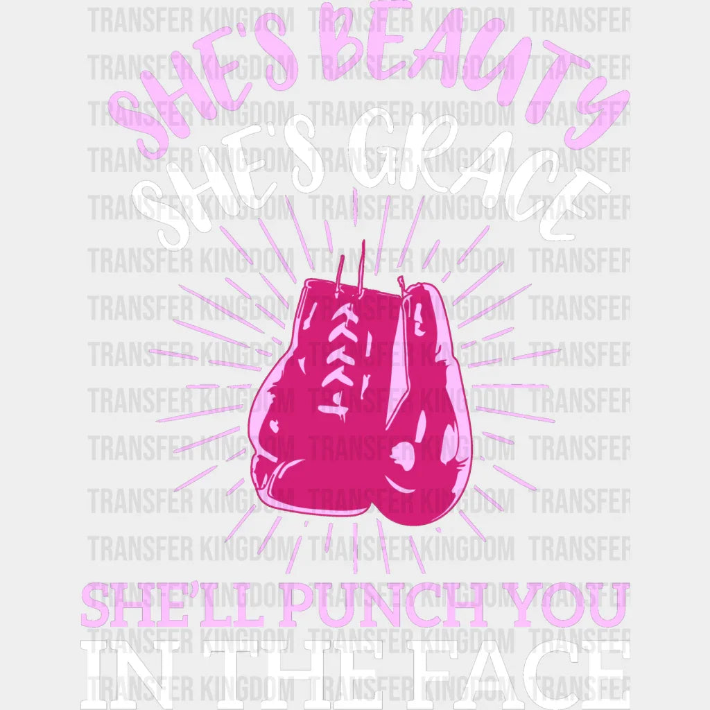 She’s Beauty Grace - Boxing Dtf Heat Transfer Unisex S & M (10’’) / Light Color Design (See Imaging)