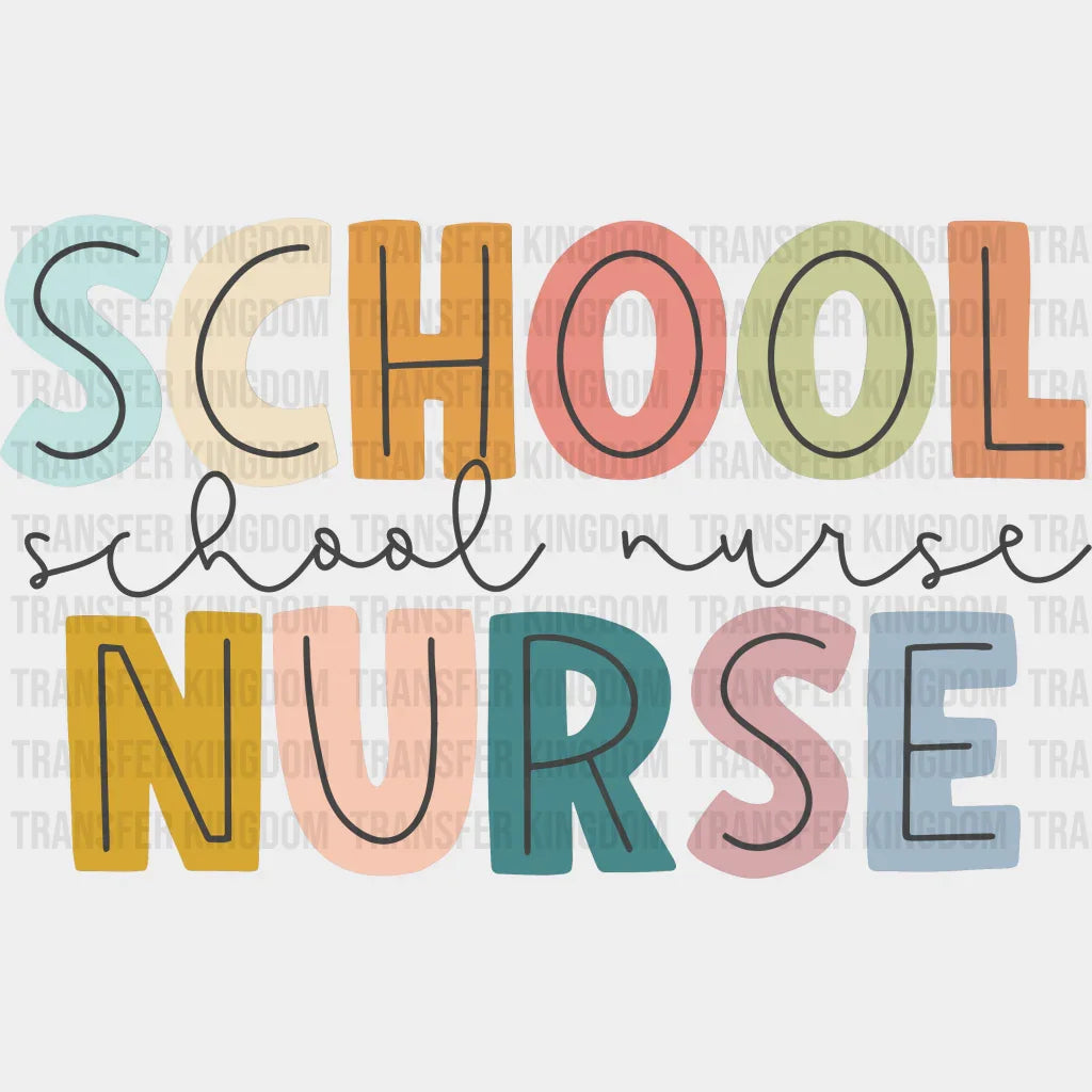 Simple School Nurse Design - Dtf Transfers