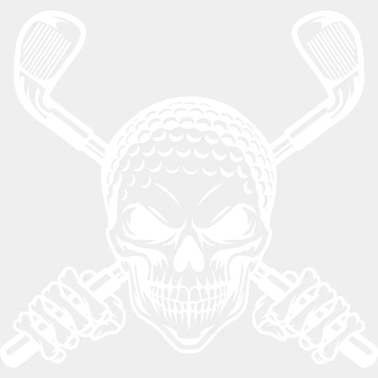 Skull Design - Golf DTF Transfer Adult Unisex - S & M (10’’) / Light Color Design (See Imaging)