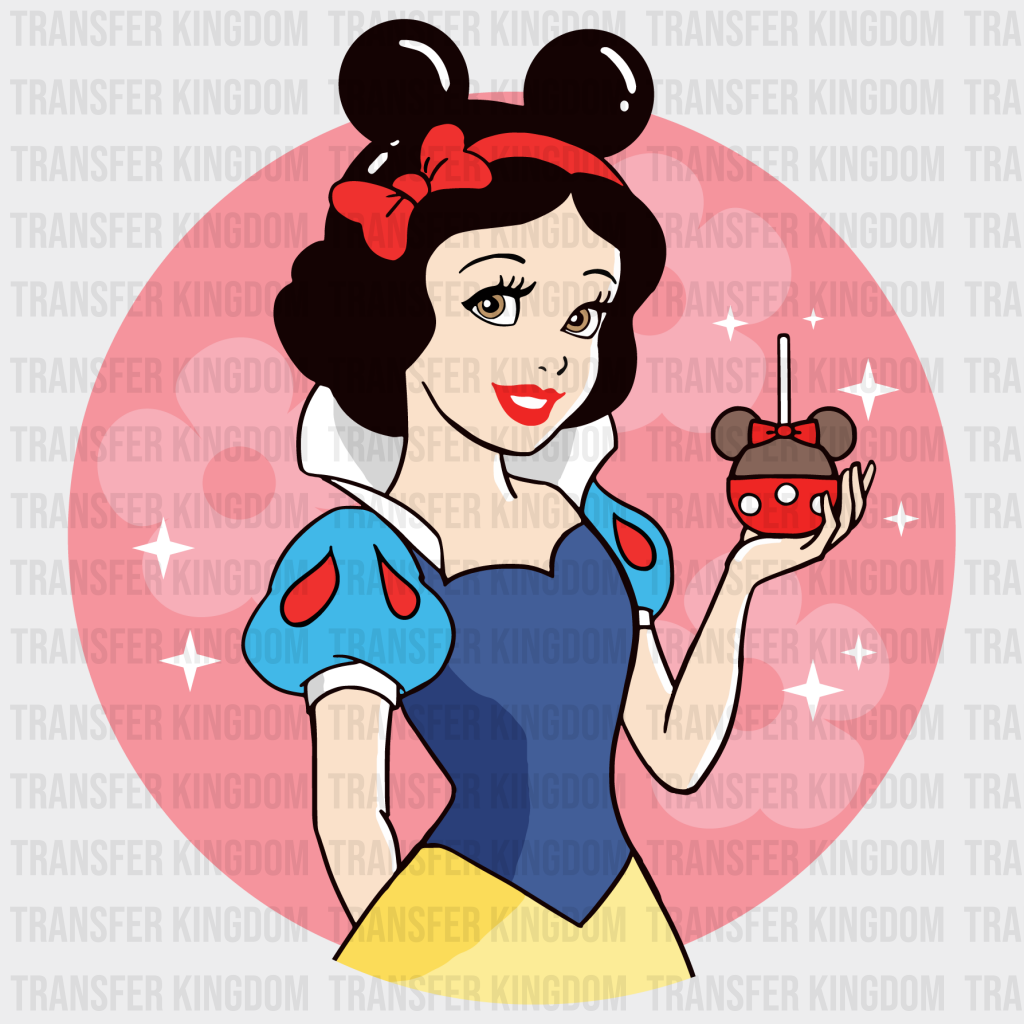Snow White Disney Snacks Mickey Ears - And The Seven Dwarfs Design Dtf Heat Transfer Unisex S & M (
